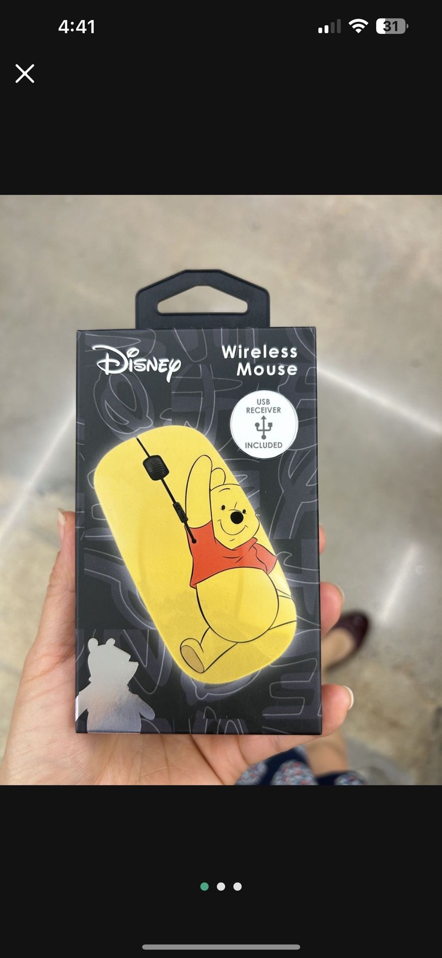 NWT licensed Disney Winnie the Pooh Wireless Mouse