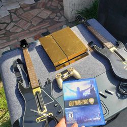 2 Guitar Hero Like New Bluetooth with USB. The Game. Gold PS4 500GB with FIfa 2022 n red dead installed all for $380! Firm