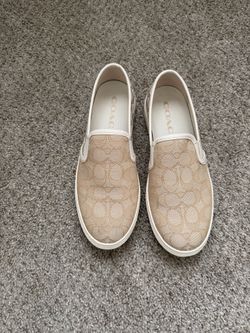 Coach Tan Slip on