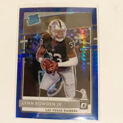 2020 Panini Donruss Optic Football Blue Hyper RC Rated Rookie Lynn Bowden Jr