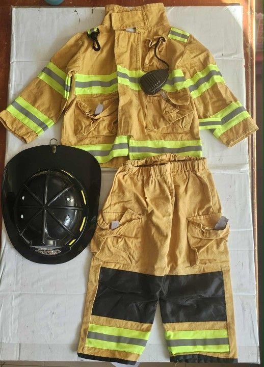 Adventure Factory Boys Fire Fighter Halloween Costume Size 3-4