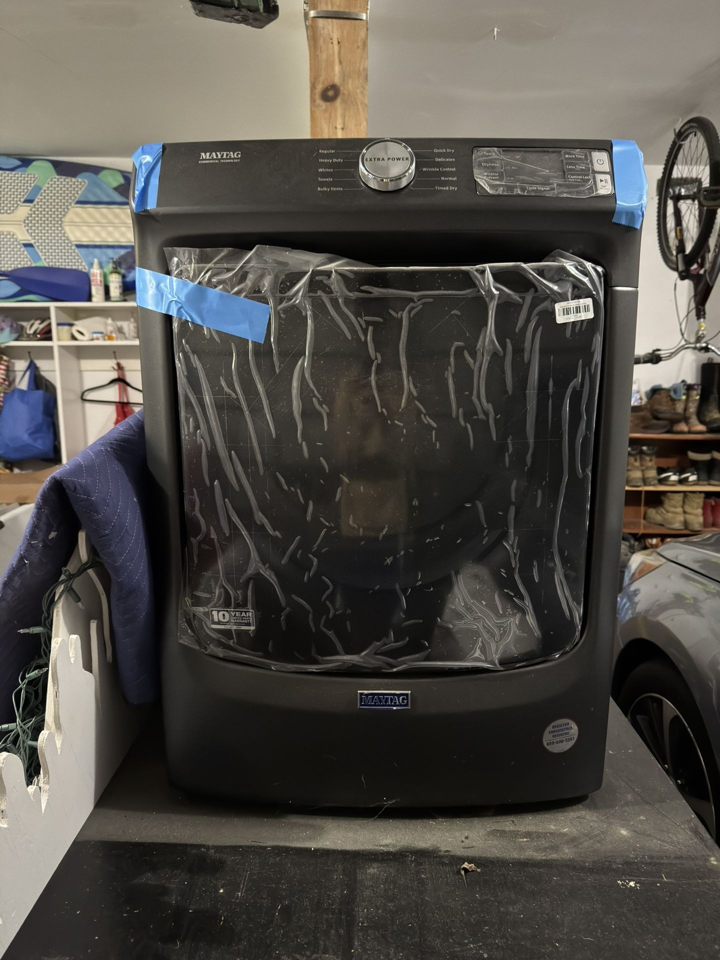 Maytag Electric Dryer (Model # MED5630MBK) (Color- Volcano Black)