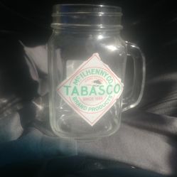 "TABASCO" MASON JAR GLASS