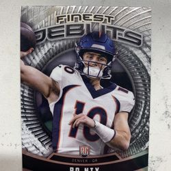 Bo Nix RC - 2024 Topps Finest Debuts Insert #6 - Denver Broncos