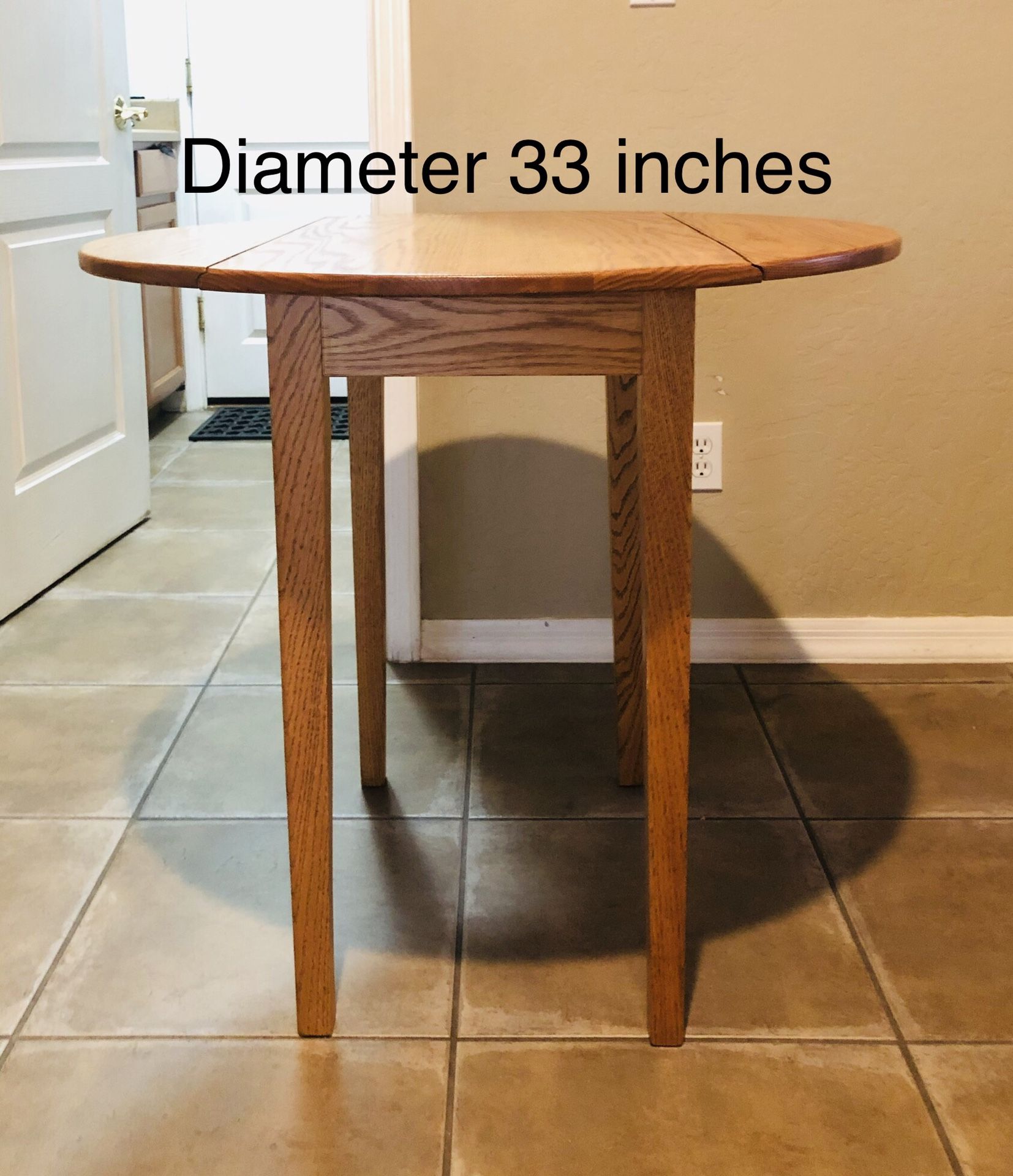 Drop-leaf small kitchen table