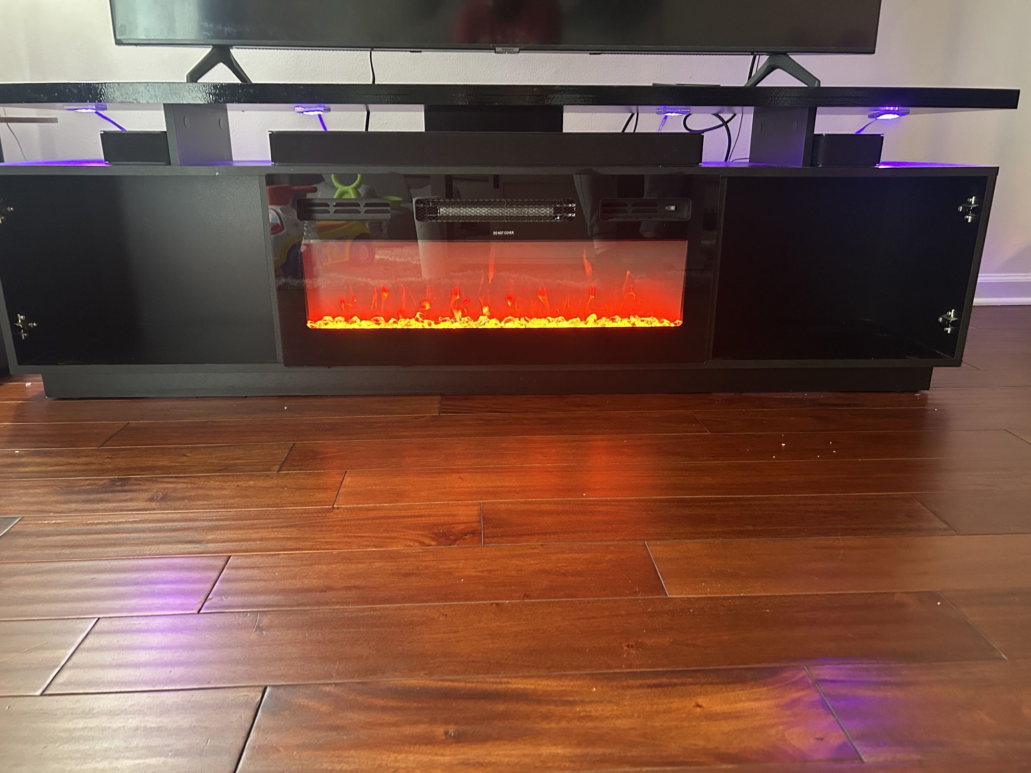 TV Stand With Fireplace 70”