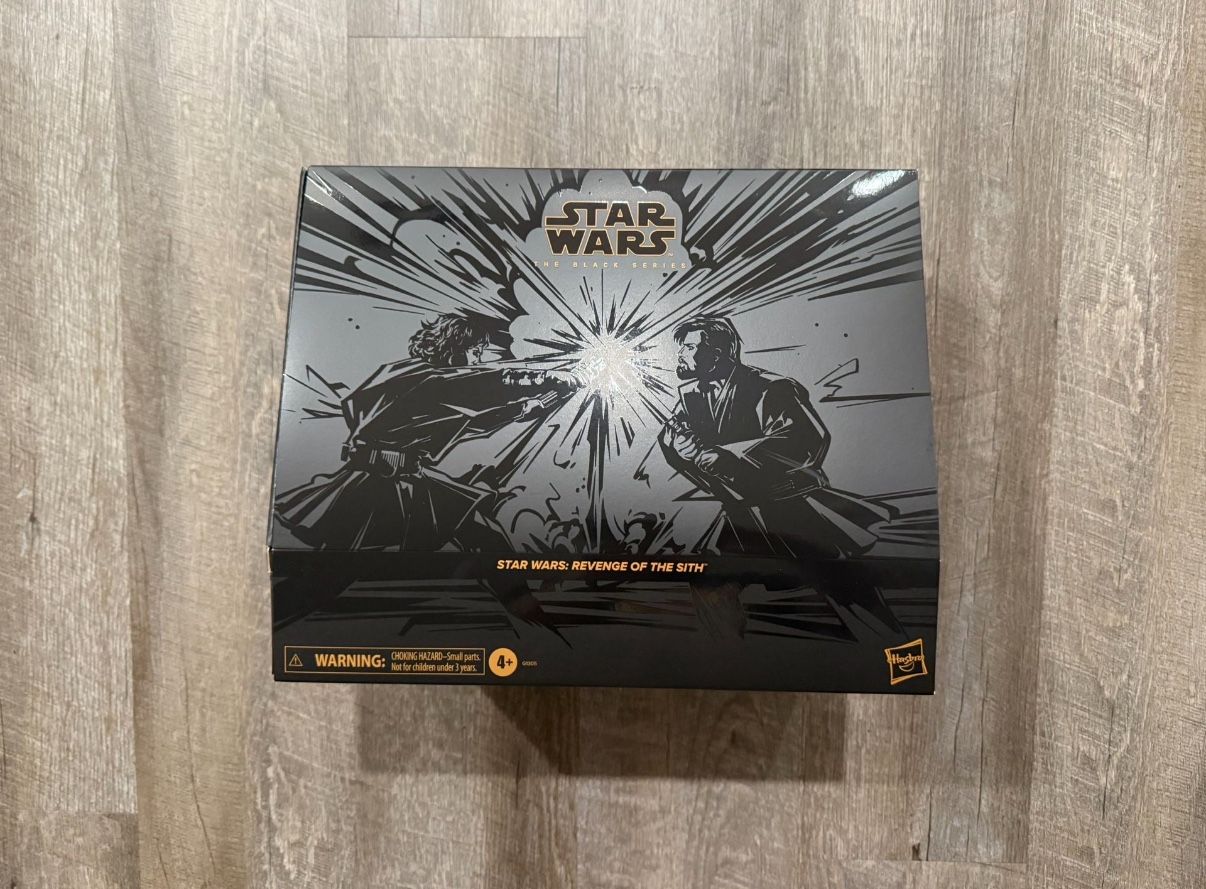 In Hand, Brand New, Never Opened 2025 SDCC Exclusive - Hasbro - Star Wars - Black Series - Revenge of the Sith - Anakin vs. Obi-Wan 2-Pack - 6” Figs