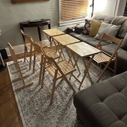 TV Tables And Chairs And Storage Rack