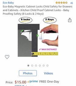 Locks-babyproof w 8 magnetic locks NIB k $11 Upland