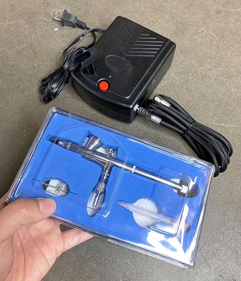 Brand New $35 Airbrush Kit w/ Air Compressor & Dual-Action Airbrush for Makeup, Tattoo, Cake Decorating