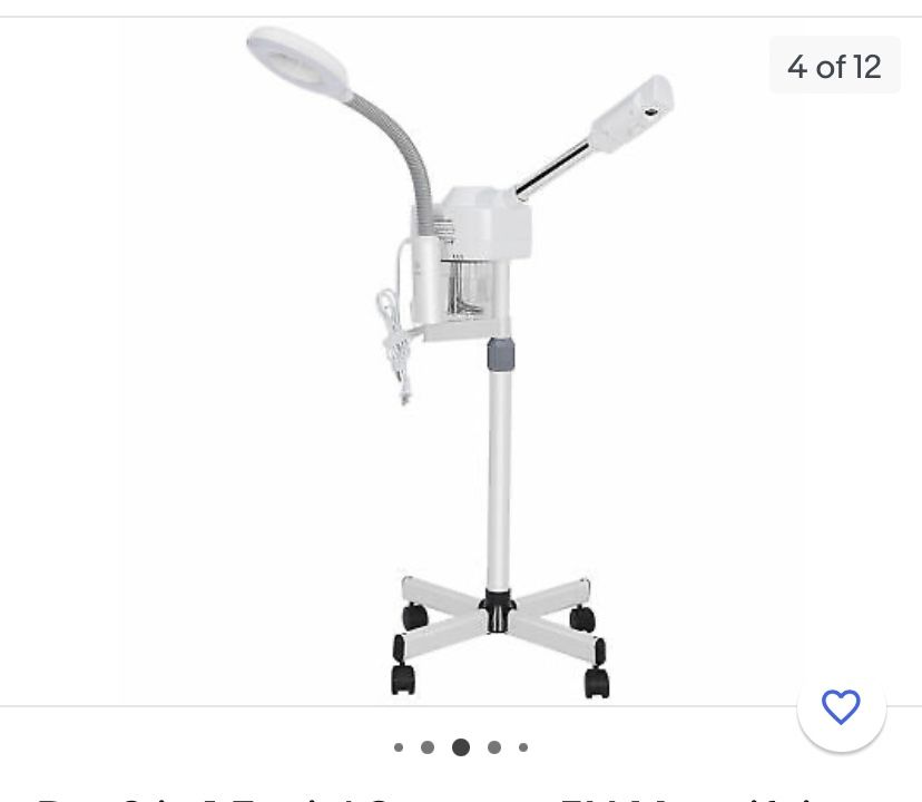 Pro 2 in 1 Facial Steamer 5X Magnifying Lamp Hot Ozone Machine Spa Salon Beauty