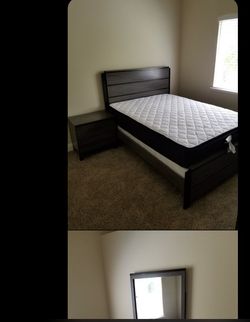 Bedroom set with mattress and box