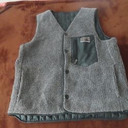 Patagonia Recycle Reversible Down Vest One Size Green Grey Fleece Puffer 27405