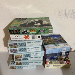 300 and 500 piece puzzles