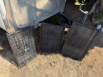 Black Wire Dog Crates Set of 3