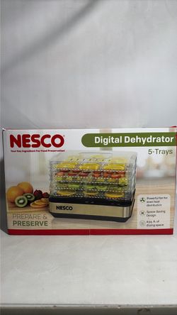 Nesco Digital 5 Rectangular Clear Tray Dehydrator (Model FD-5TC)