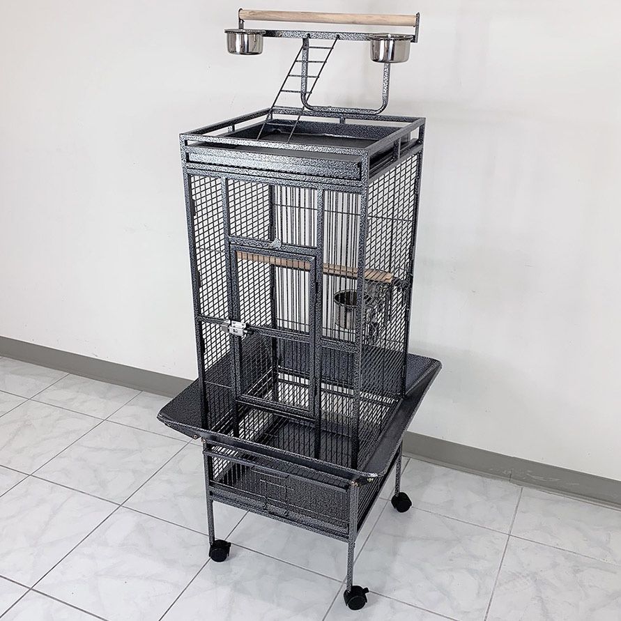 (New) $125 Bird Cage 61 inch Tall with Rolling Stand for for Parrots Parakeets Conures Lovebird Cockatoo
