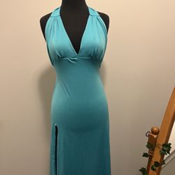 Teal Long Dress 