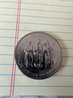Colombia Our Lady Chiquinquira and Pope John Paul II Medal Coin 1986