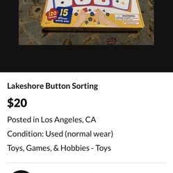 Lakeshore Sorting Buttons 10$ 