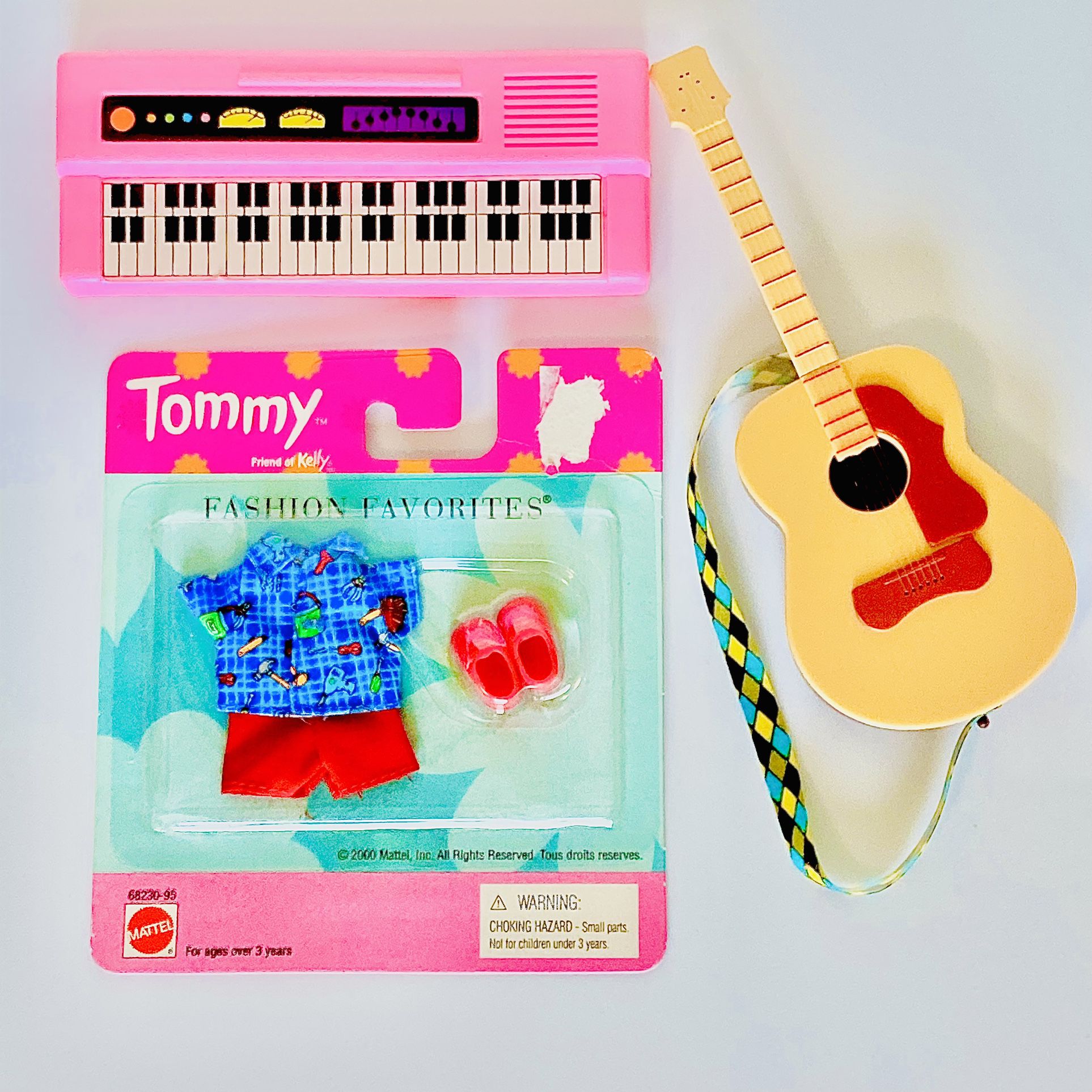 Barbie 90s Vintage Brand New Tommy Fashion Kelly Outfit Keyboard Guitar Play Set