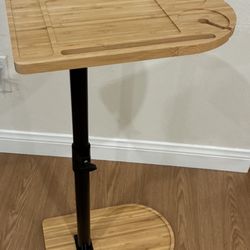 Brand new in box side table with adjustable base