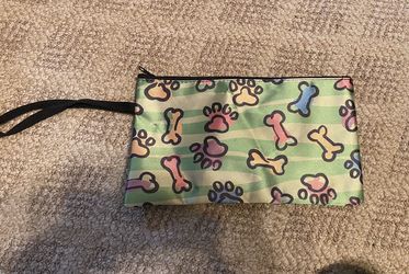 Dog Bone / Paw Print Pouch / Wristlet - NEW