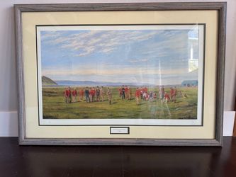"The First Tee at Westward Ho!"  print by Major Francis Powell Hopkins