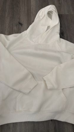 White hoodie large size sweater