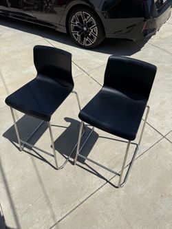 Black Dining Chairs (Chrome Base)