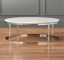 CB2 MARBLE COFFEE TABLE