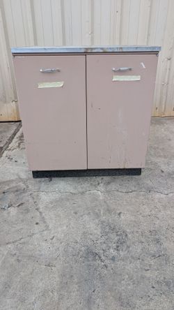 Vintage Metal Medical Cabinet