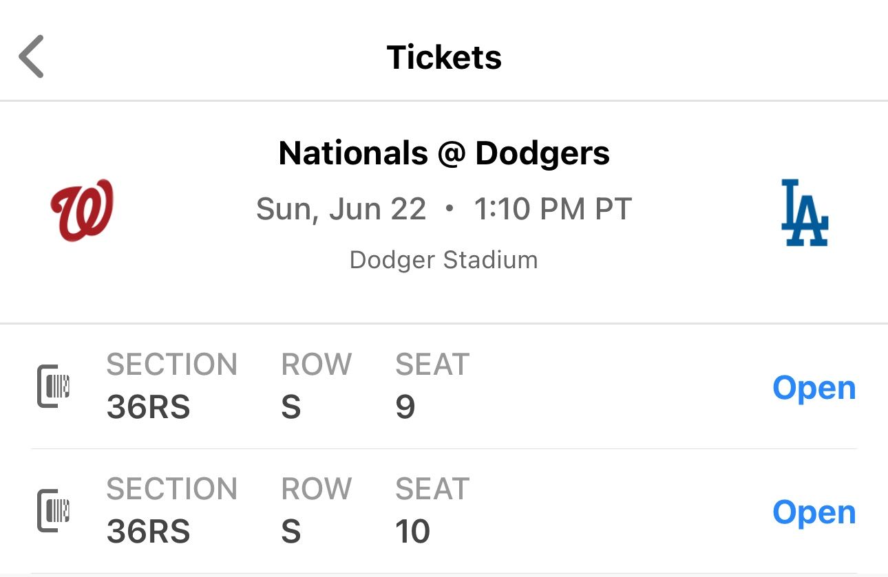 Dodger Tickets 6/22/25