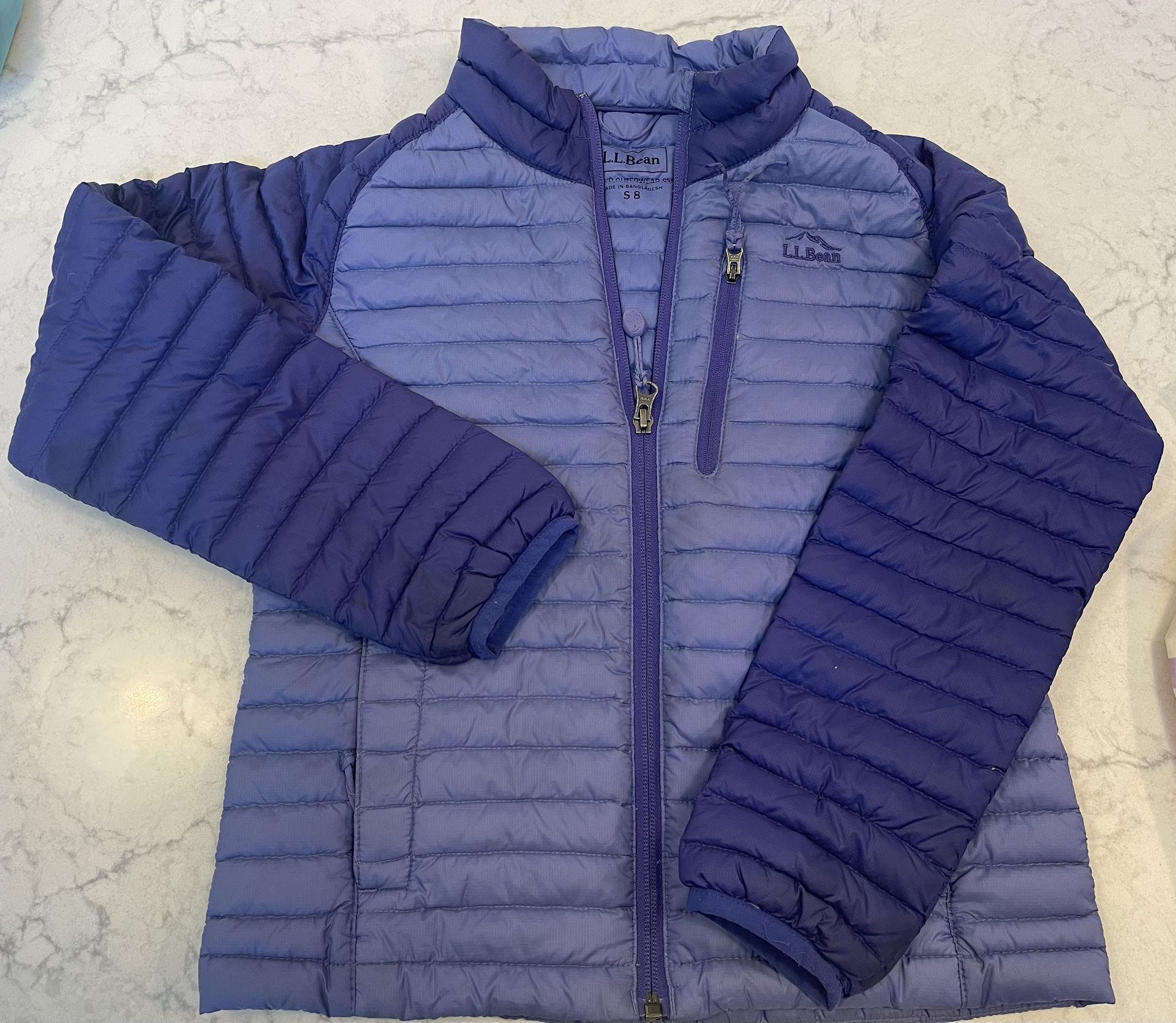 LLBean Purple Kids Puffer Size 8