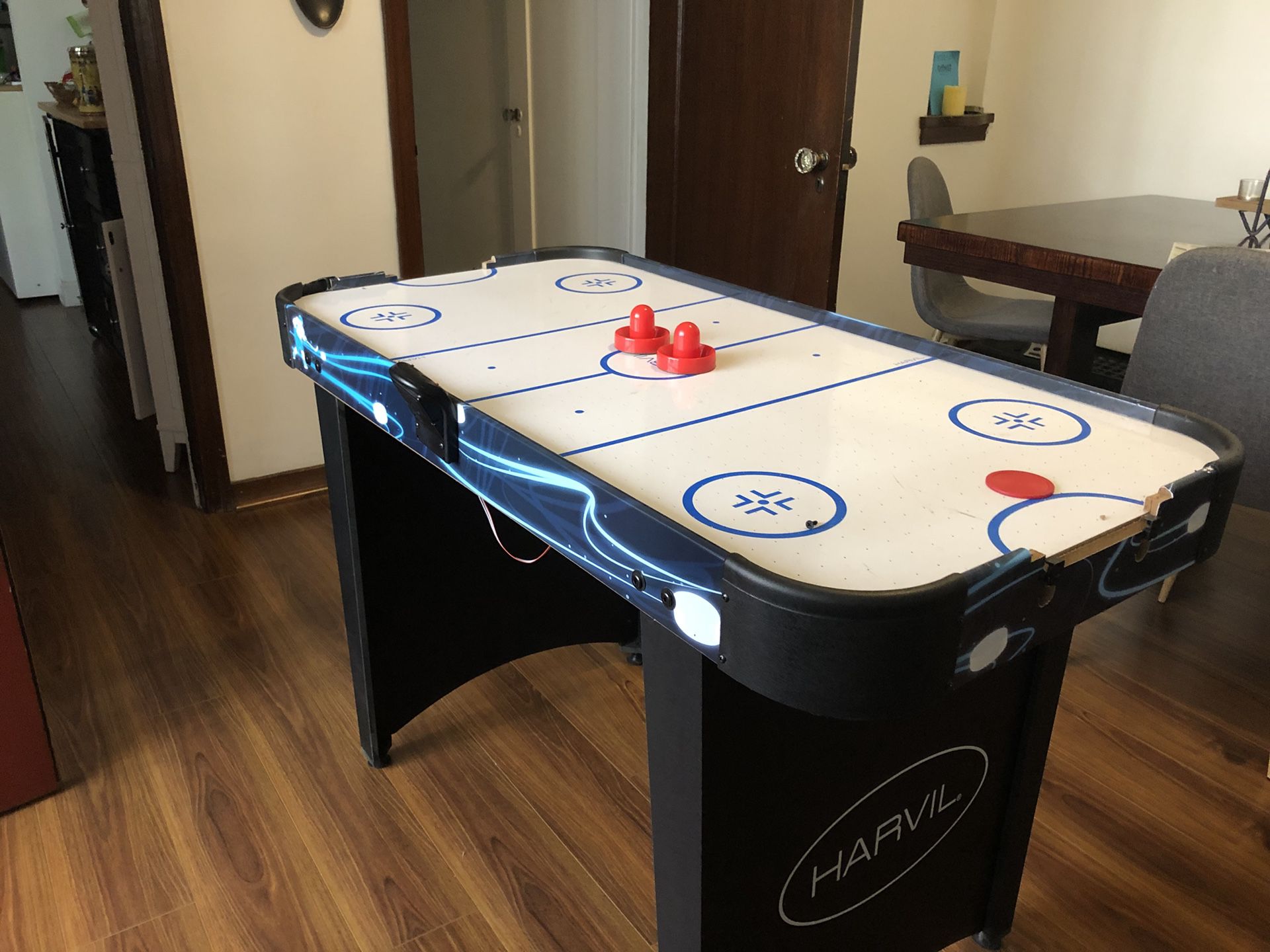 Air Hockey Table great fun for kids!