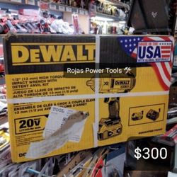 DEWALT 20VOLT MAX XR CORDLESS BRUSHLESS 12IN HIGH TORQUE IMPACT WRENCH WITH DETENT 1) 20VOLT 4.0AH BATTERY 