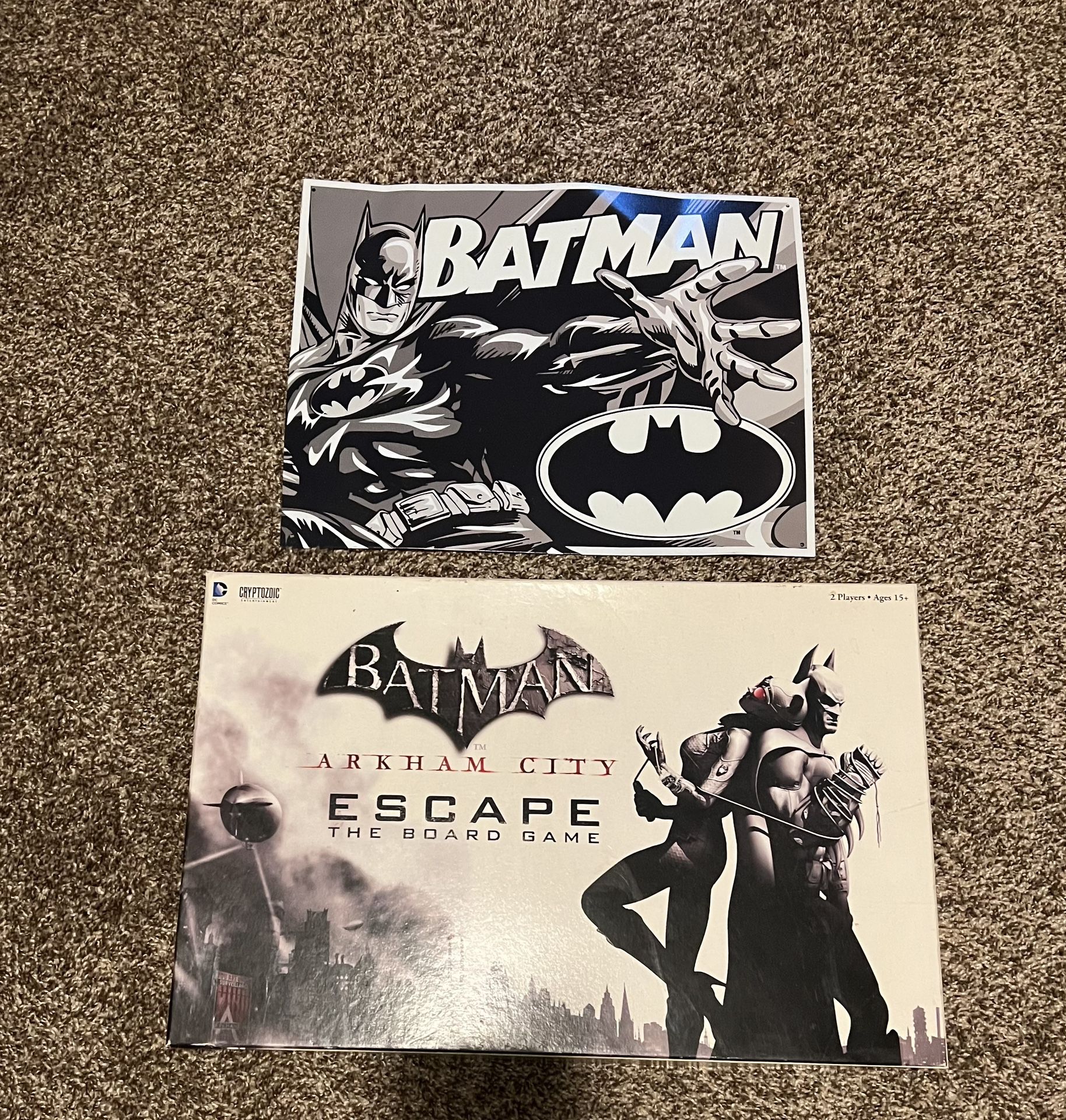 BATMAN Board Game & BATMAN Sign