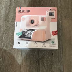 Insta Print Black-And-White Instant Print Digital Camera