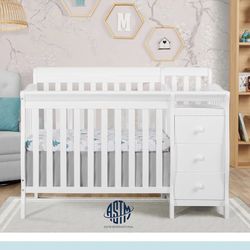 Dream On Me - Mini cuna portátil Jayden, convertible, 4 en 1, con cambiador