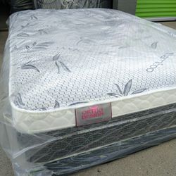 full size bamboo orthopedic pillow top mattress and box spring  " All Sizes Available Brand New : TWIN, FULL, QUEEN, CALIKING, EKING"
