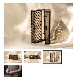 Lala Lexa Victoria Clutch- Tabaco (dark) 