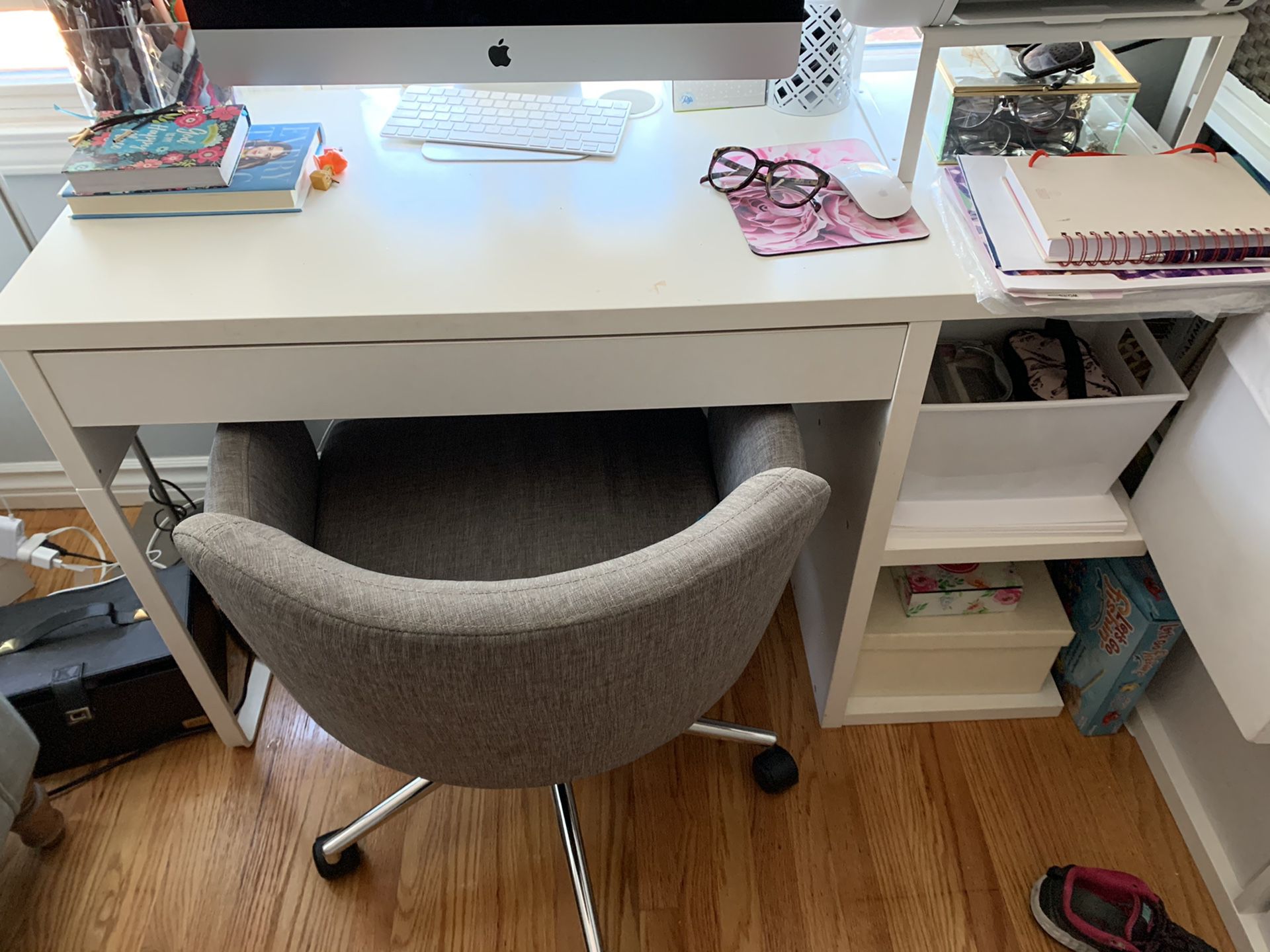 WHITE IKEA DESK ONLY, **NO CHAIR**