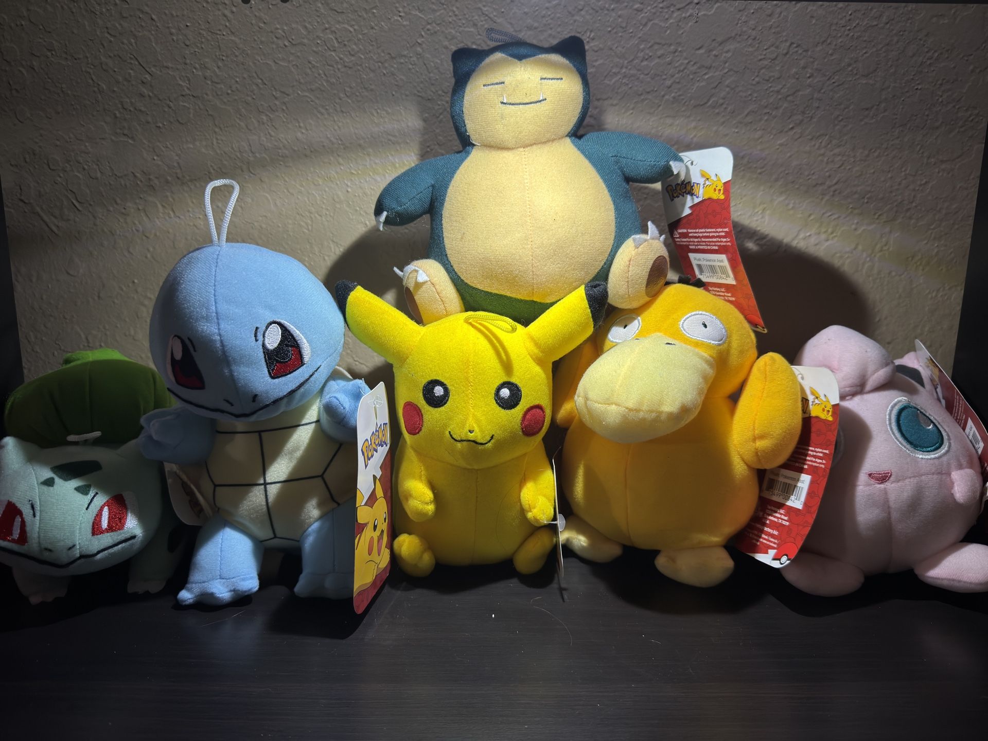 Nintendo Pokémon snorlax, pikachu, bulbasaur, jigglypuff, psyduck, squirtle Stuffed Plush Doll 