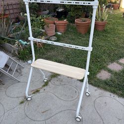 Easel Rolling TV Stand 49-80 Inch TV Screen Portable TV Stand with Wheels, Rolling TV Cart