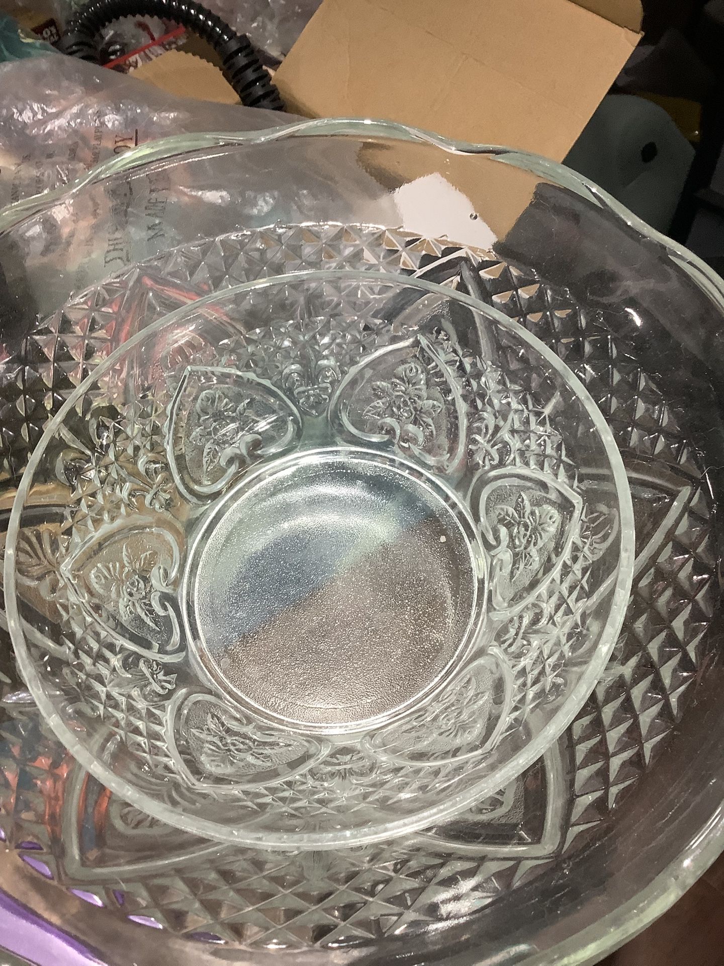 2 Crystal Punch Bowls KIG Indonesia