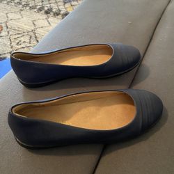 Brand New Never Worn Navy Blue Flat Shoes