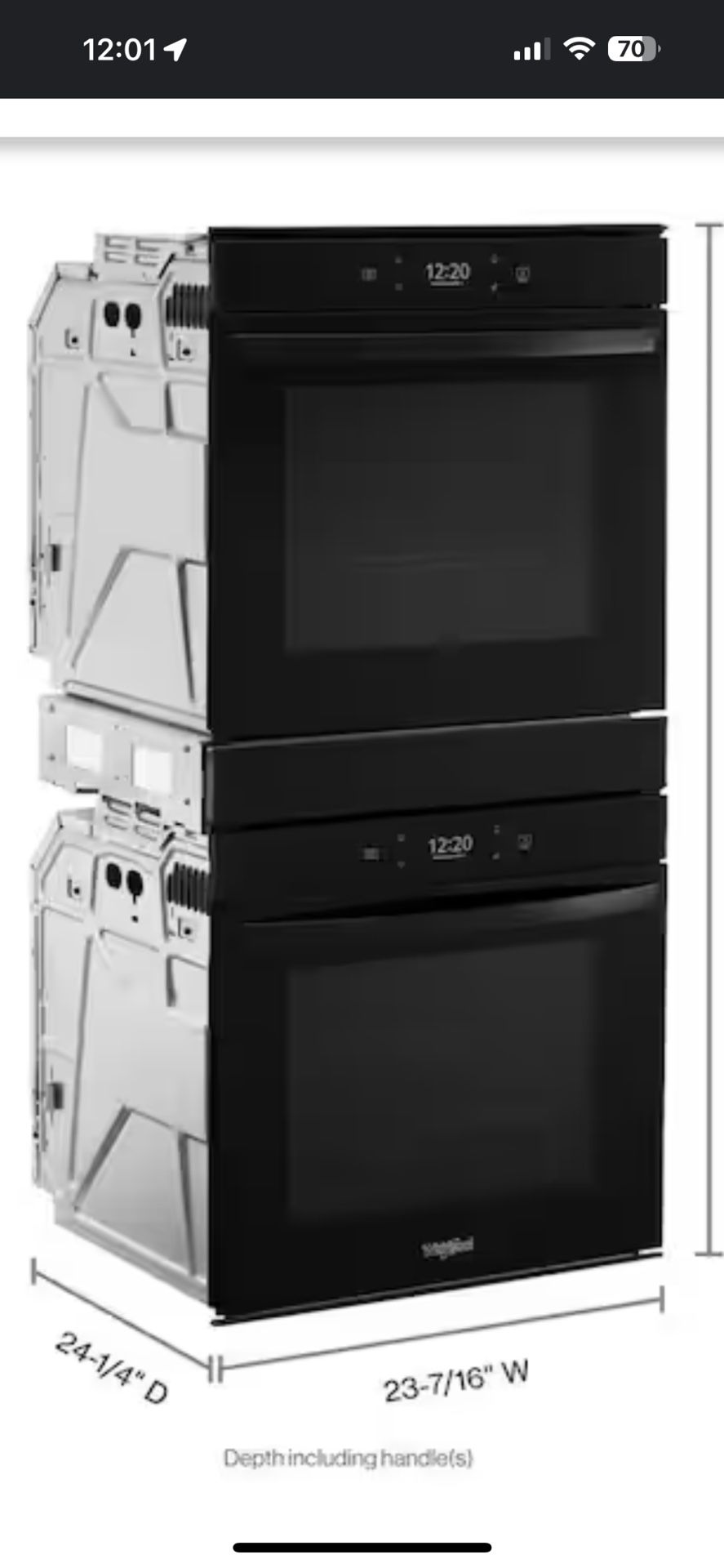 New 24 Inch Wall Oven Double With Conversion