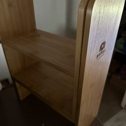 Adjustable Desk Shelf Wood