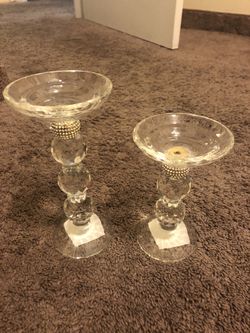 Glass candle holders