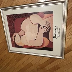 25x31 Picasso The Dream Print Framed great condition